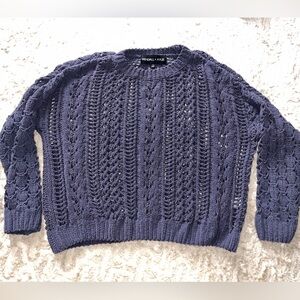 Kendall & Kylie blue open Knit Sweater woman’s size xs